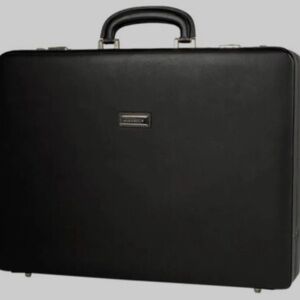 Burberry Black Leather Men's Briefcase with Top Handle